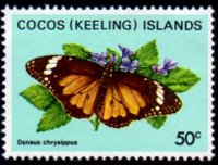 Isole Cocos 1982 - serie Farfalle: 50 c