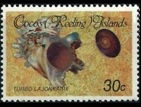 Isole Cocos 1985 - serie Conchiglie e molluschi: 30 c
