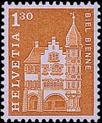 Switzerland 1960 - set Postal history and buildings: 1,30 fr