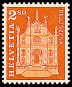 Switzerland 1960 - set Postal history and buildings: 2,80 fr