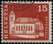 Switzerland 1960 - set Postal history and buildings: 15 c