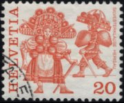 Switzerland 1977 - set Folk customs: 20 c