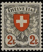 Switzerland 1924 - set Coat of arms: 2,00 fr