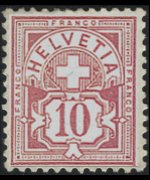 Switzerland 1882 - set Cross and cipher: 10 c