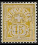 Switzerland 1882 - set Cross and cipher: 15 c