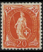 Svizzera 1882 - serie Svizzera in piedi: 20 c