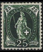 Switzerland 1882 - set Standing Helvetia: 25 c