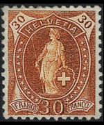 Svizzera 1882 - serie Svizzera in piedi: 30 c