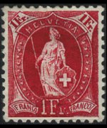 Svizzera 1882 - serie Svizzera in piedi: 1 fr