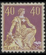 Svizzera 1908 - serie Svizzera seduta: 40 c