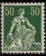 Switzerland 1908 - set Sitting Helvetia: 50 c