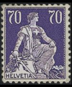 Switzerland 1908 - set Sitting Helvetia: 70 c