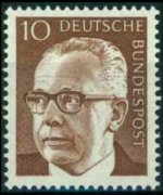 Germania 1970 - serie Presidente Heinemann: 10 pf