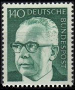 Germania 1970 - serie Presidente Heinemann: 140 pf