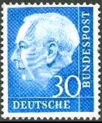 Germania 1954 - serie Effigie di T. Heuss: 30 p