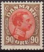 Danimarca 1913 - serie Re Cristiano X: 90 ø