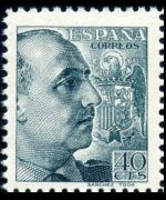 Spain 1939 - set Portrait of General Franco: 40 c