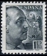 Spain 1939 - set Portrait of General Franco: 1 pta