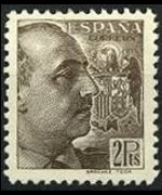 Spain 1939 - set Portrait of General Franco: 2 ptas