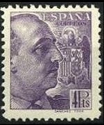 Spain 1939 - set Portrait of General Franco: 4 ptas