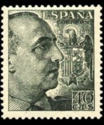 Spagna 1939 - serie Effigie del Generale Franco: 40 c