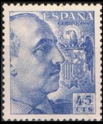 Spain 1939 - set Portrait of General Franco: 45 c