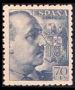 Spain 1939 - set Portrait of General Franco: 70 c