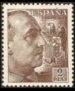 Spain 1939 - set Portrait of General Franco: 2 ptas
