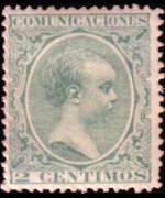 Spain 1889 - set King Alfonso XIII: 2 c