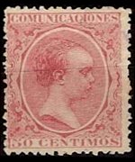 Spagna 1889 - serie Re Alfonso XIII: 50 c