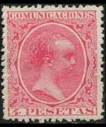 Spain 1889 - set King Alfonso XIII: 4 ptas