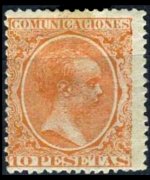 Spain 1889 - set King Alfonso XIII: 10 ptas