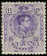 Spain 1909 - set King Alfonso XIII: 15 c