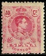 Spagna 1909 - serie Re Alfonso XIII: 40 c