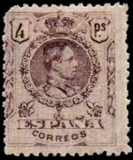 Spain 1909 - set King Alfonso XIII: 4 ptas