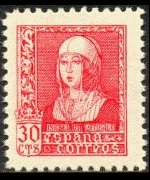 Spagna 1938 - serie Regina Isabella I: 30 c
