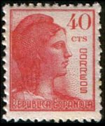 Spain 1938 - set Republic: 40 c