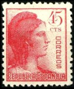 Spain 1938 - set Republic: 45 c