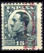 Spain 1931 - set King Alfonso XIII overprinted: 15 c