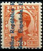 Spain 1931 - set King Alfonso XIII overprinted: 50 c 