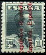 Spain 1931 - set King Alfonso XIII overprinted: 1 pta