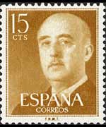 Spain 1955 - set Franco's portrait: 15 c