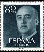 Spain 1955 - set Franco's portrait: 80 c