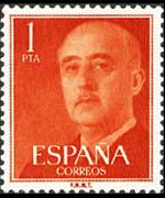 Spain 1955 - set Franco's portrait: 1 pta
