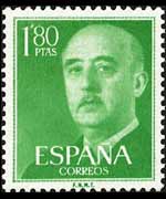 Spain 1955 - set Franco's portrait: 1,80 ptas