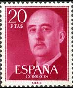 Spain 1955 - set Franco's portrait: 20 ptas