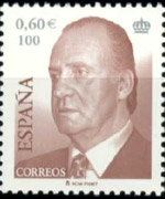Spain 2001 - set J. Carlos I portrait: 0,60 € - 100 ptas