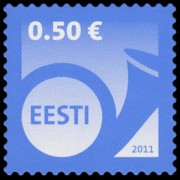 Estonia 2011 - serie Corno di posta - Euro: 0,50 €