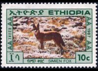 Ethiopia 1987 - set Simien fox: 10 c