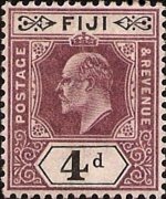 Fiji 1903 - set King Edward VII: 4 p